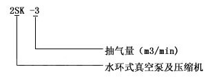 2SK型水環(huán)式真空泵的型號(hào)意義
